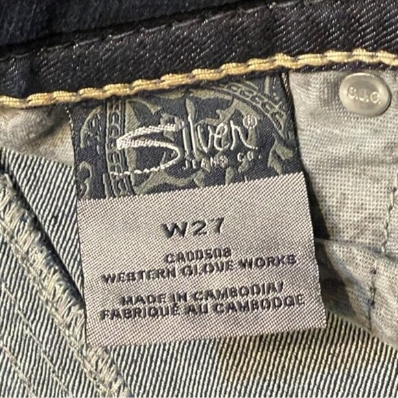 Silver JEANS Tuesday crop dark wash 27 - Picture 4 of 6